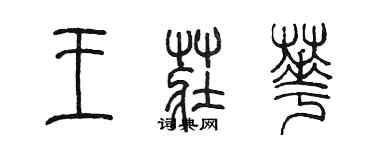 陈墨王庄华篆书个性签名怎么写