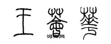 陈墨王荟华篆书个性签名怎么写