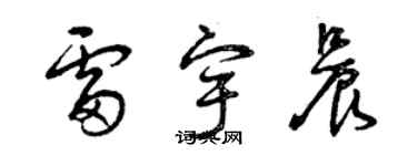 曾庆福雷宇晨草书个性签名怎么写