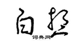 曾庆福白想草书个性签名怎么写