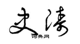 曾庆福史涛草书个性签名怎么写