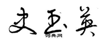 曾庆福史玉英草书个性签名怎么写