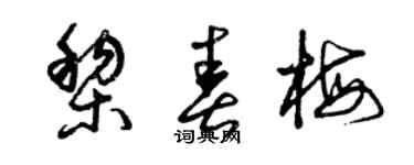 曾庆福黎春梅草书个性签名怎么写