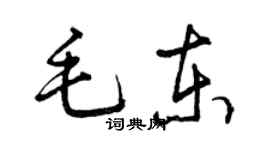曾庆福毛东草书个性签名怎么写