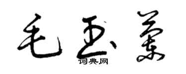 曾庆福毛玉兰草书个性签名怎么写