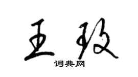梁锦英王玫草书个性签名怎么写