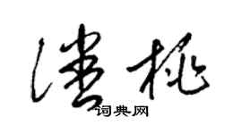 梁锦英潘桃草书个性签名怎么写