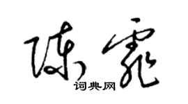 梁锦英陈霏草书个性签名怎么写