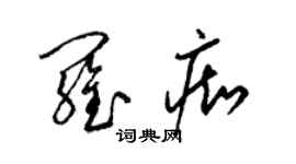 梁锦英罗痴草书个性签名怎么写