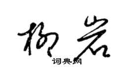 梁锦英柳岩草书个性签名怎么写