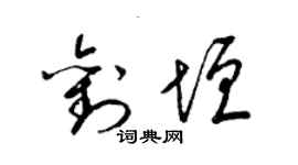 梁锦英刘垣草书个性签名怎么写