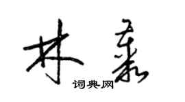 梁锦英林丛草书个性签名怎么写