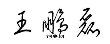 梁锦英王鹏磊草书个性签名怎么写