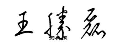 梁锦英王胜磊草书个性签名怎么写