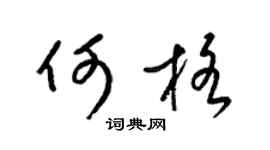 梁锦英何格草书个性签名怎么写