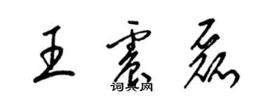 梁锦英王震磊草书个性签名怎么写