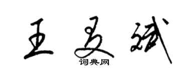 梁锦英王友斌草书个性签名怎么写
