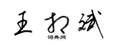 梁锦英王相斌草书个性签名怎么写
