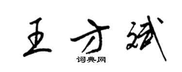 梁锦英王方斌草书个性签名怎么写