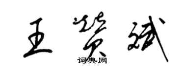 梁锦英王赞斌草书个性签名怎么写