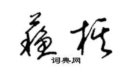 梁锦英苏棋草书个性签名怎么写