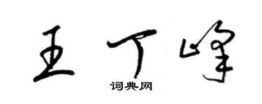 梁锦英王丁峰草书个性签名怎么写