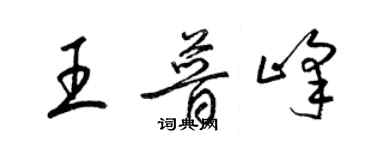 梁锦英王普峰草书个性签名怎么写