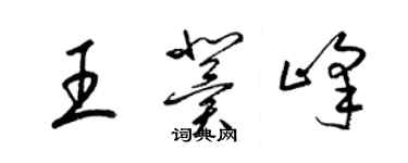 梁锦英王冀峰草书个性签名怎么写