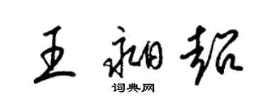 梁锦英王昶超草书个性签名怎么写