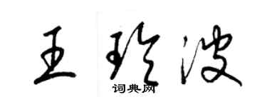 梁锦英王玲波草书个性签名怎么写