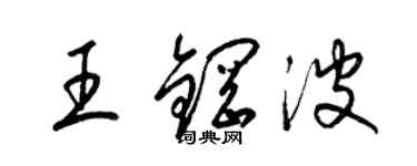 梁锦英王钢波草书个性签名怎么写