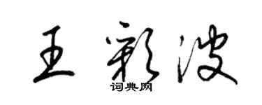 梁锦英王彩波草书个性签名怎么写