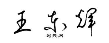 梁锦英王东辉草书个性签名怎么写