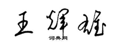梁锦英王辉雄草书个性签名怎么写