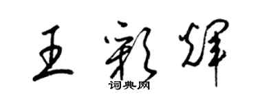 梁锦英王彩辉草书个性签名怎么写