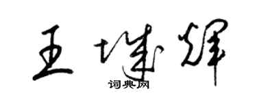 梁锦英王城辉草书个性签名怎么写