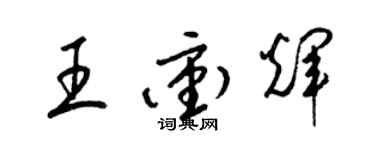 梁锦英王冲辉草书个性签名怎么写