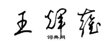 梁锦英王辉雍草书个性签名怎么写