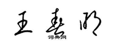 梁锦英王春明草书个性签名怎么写