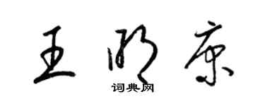 梁锦英王明康草书个性签名怎么写