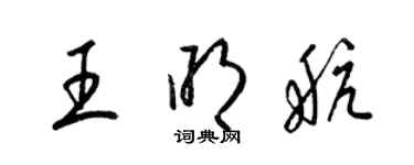 梁锦英王明航草书个性签名怎么写