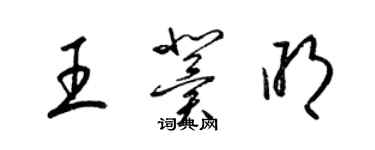 梁锦英王冀明草书个性签名怎么写