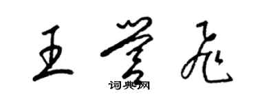 梁锦英王营飞草书个性签名怎么写