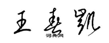 梁锦英王春凯草书个性签名怎么写