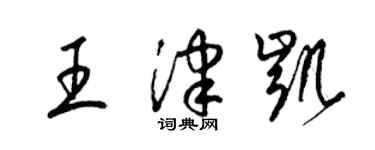 梁锦英王津凯草书个性签名怎么写