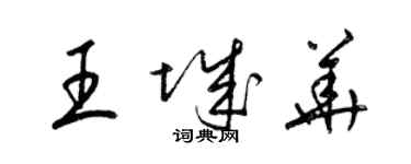 梁锦英王城华草书个性签名怎么写