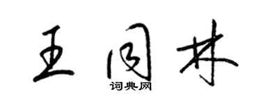 梁锦英王同林草书个性签名怎么写