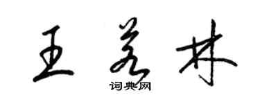 梁锦英王若林草书个性签名怎么写