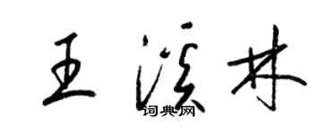 梁锦英王溪林草书个性签名怎么写