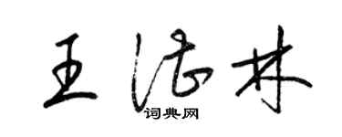 梁锦英王湛林草书个性签名怎么写